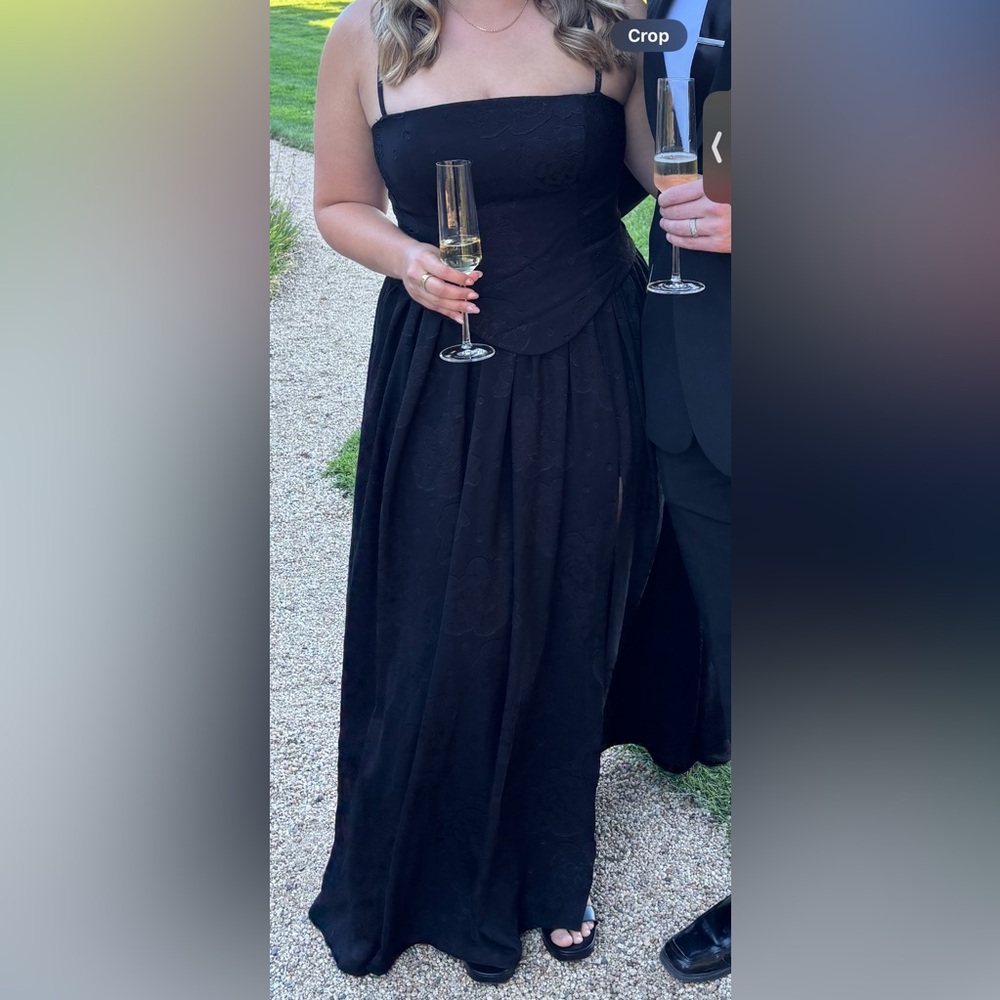 Azazie Isaura Black Maxi - Picture 3 of 4